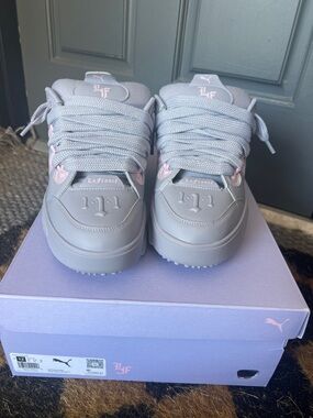 Puma Men’s Lafrance Gray & Pink Low-Top Sneakers